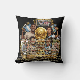 Cojín Decorativo Regalo de Colaje de Fotos Personalizadas para Papá
