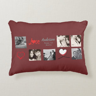 Cojín Decorativo Regalo de Collage de fotos moderno - Boda, anivers