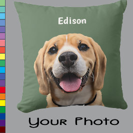 Cojín Decorativo Regalo de color de foto Personalizado Mascota de p