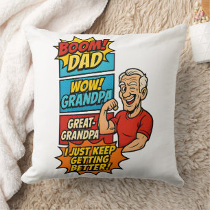 Cojín Decorativo Regalo de Cómic Épico Personalizado para Papá→Abue