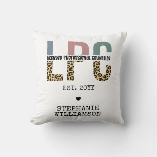 Cojín Decorativo Regalo de consejero profesional con licencia LPC p