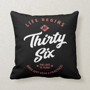 Cojín Decorativo Regalo de cumpleaños de 36 años