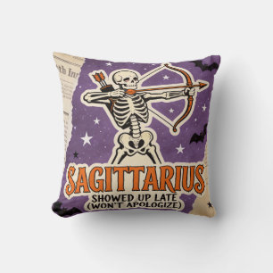 Cojín Decorativo Regalo de cumpleaños de Halloween Zodíaco Sagitari