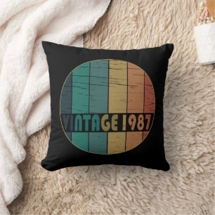 Cojín Decorativo Regalo de cumpleaños de la vendimia nacido en 1987