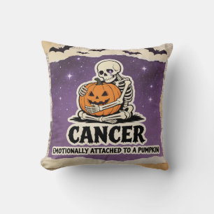 Cojín Decorativo Regalo de cumpleaños esqueleto cáncer Halloween