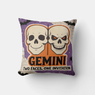 Cojín Decorativo Regalo de cumpleaños esqueleto de Halloween para G