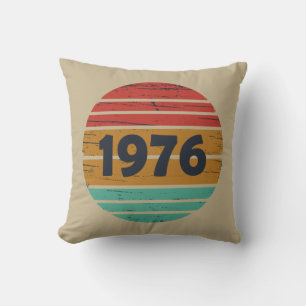 Cojín Decorativo Regalo de cumpleaños número 50 vintage 1976