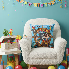 Cojín Decorativo Regalo de cumpleaños para niños piratas