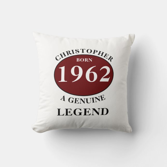 Cojín Decorativo Regalo de cumpleaños personalizado Añadir nombre a (Anverso)