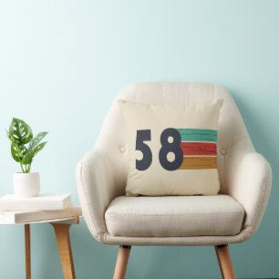 Cojín Decorativo Regalo de cumpleaños vintage nacido en 1958
