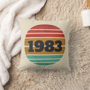 Cojín Decorativo Regalo de cumpleaños vintage personalizado