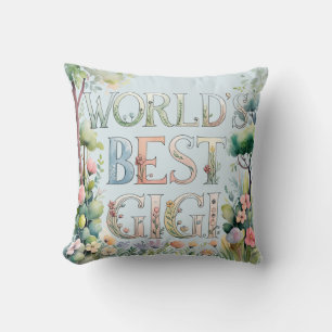 Cojín Decorativo Regalo de cumpleaños y Navidad para la mejor GIGI
