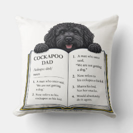 Cojín Decorativo Regalo de definición de papá Cockapoo