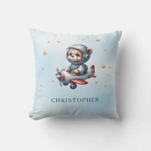 Cojín Decorativo Regalo de ducha de bebé para piloto de oso de pelu