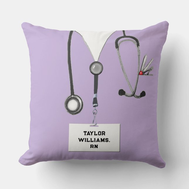 Cojín Decorativo Regalo de enfermería creativo (Anverso)