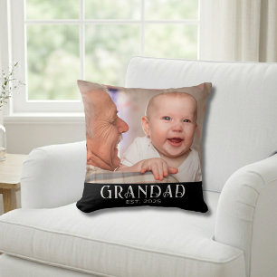 Cojín Decorativo Regalo de foto de abuelo establecido