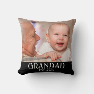 Cojín Decorativo Regalo de foto de abuelo establecido
