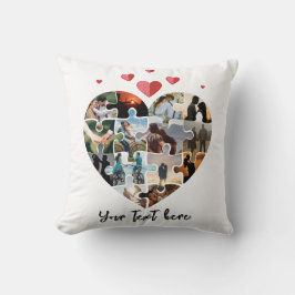 Cojín Decorativo Regalo de foto del día de San Valentín en forma de
