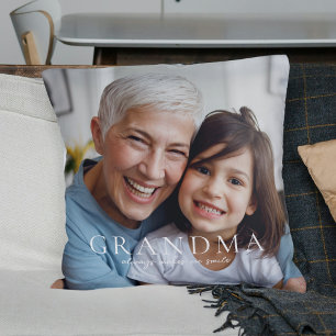 Cojín Decorativo Regalo de foto recuerdo Abuela linda me hace sonre
