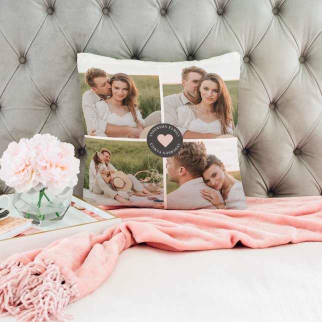 Cojín Decorativo Regalo de fotografía familiar personalizada de Col (Subido por el creador)