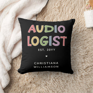 Cojín Decorativo Regalo de graduación de Audiología Audióloga Perso