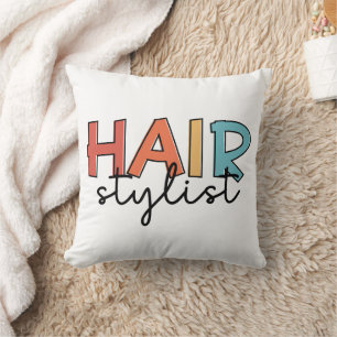 Cojín Decorativo Regalo de Hair Stylist Retro Hairdresser