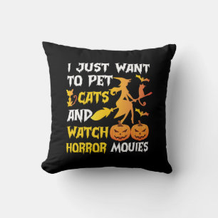 Cojín Decorativo Regalo de Halloween Solo quiero Mascotas de cump