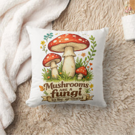 Cojín Decorativo Regalo de hongos divertidos del bosque para buscad