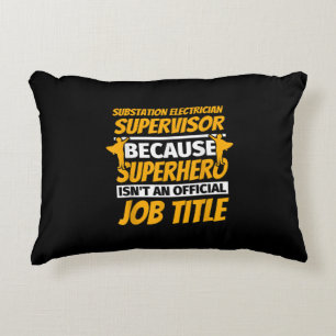 Cojín Decorativo Regalo de humor divertido para supervisor eléctric