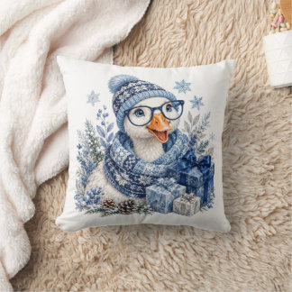 Cojín Decorativo Regalo de invierno de Navidad de Hanukkah de ganso