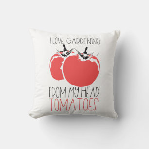 Cojín Decorativo Regalo de jardinería de tomates