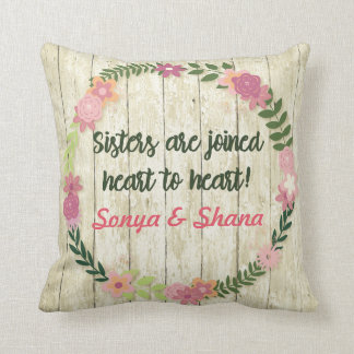 Cojín Decorativo Regalo de la hermana con el presente personalizado