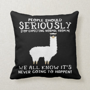 Cojín Decorativo Regalo de Llama La gente debería seriamente