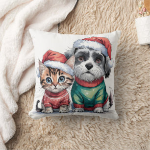 Cojín Decorativo Regalo de los amantes de la mascota de vacaciones