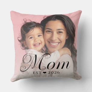 Cojín Decorativo Regalo de Mamá Establecida Foto Escritura Nueva Ma