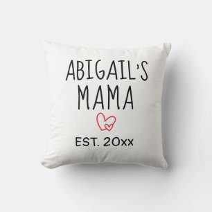 Cojín Decorativo Regalo de mamá simple y personalizado con nombre d