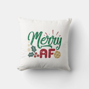 Cojín Decorativo Regalo de Navidad Alegre AF Genial Sassy