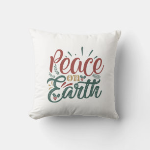 Cojín Decorativo Regalo de Navidad Paz En La Tierra