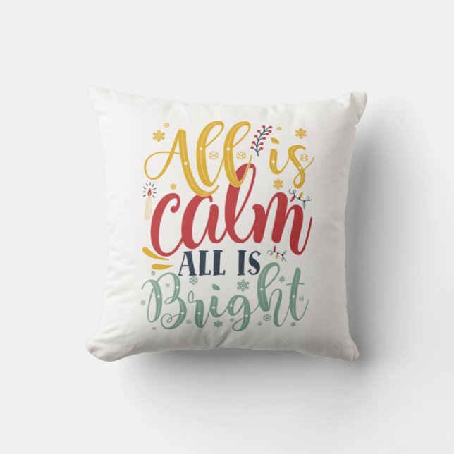 Cojín Decorativo Regalo de Navidad | Todo Es Tranquilo Todo Es Lumi (Anverso)