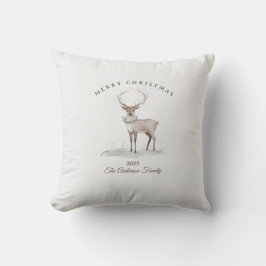 Cojín Decorativo Regalo de Navidades de renos blancos con crema de