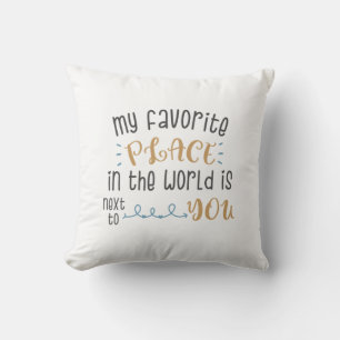 Cojín Decorativo Regalo de Pareja Mi Lugar Favorito Está Junto a Ti