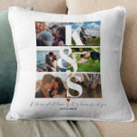 Cojín Decorativo Regalo de parejas personalizadas de Collage de fot<br><div class="desc">Regalo de parejas personalizadas de Collage de fotos personalizado</div>