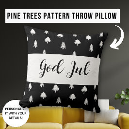 Cojín Decorativo Regalo de patrón escandinavo de Navidad de Dios Ju