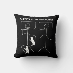 Cojín Decorativo Regalo de perro Dormiciones con francés