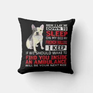 Cojín Decorativo Regalo de perro Me Dormí En Mi Cama Mi Bulldog F