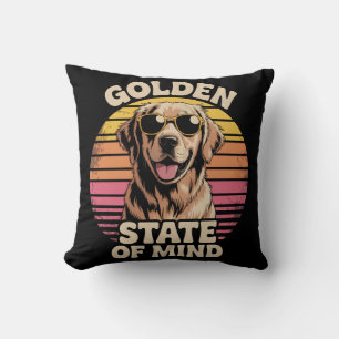 Cojín Decorativo Regalo de perro retro retriever del estado dorado