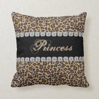 Cojín Decorativo Regalo de princesa Cheetah Bling Look Pillow