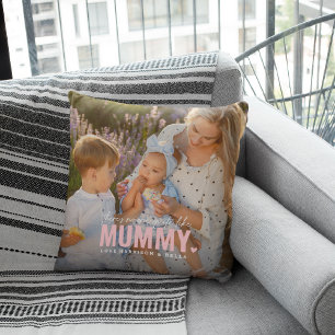 Cojín Decorativo Regalo de recuerdo de foto personalizada MAMÁ ador