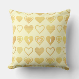 Cojín Decorativo Regalo de San Valentín de Corazones Mínimos de Cre