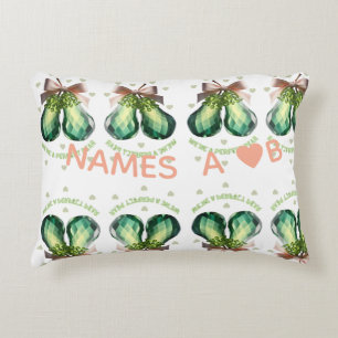 Cojín Decorativo Regalo de San Valentín de cristal de pera perfecto